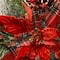 9' X 12" Pre-lit Decorative Collection Tartan Plaid Artificial Christmas Garland with Cones, Red Berries, Poinsettias and Soft White LED